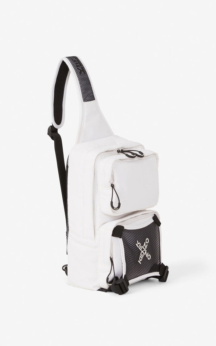 Kenzo white sport backpack with strap Vip Clothing Stores