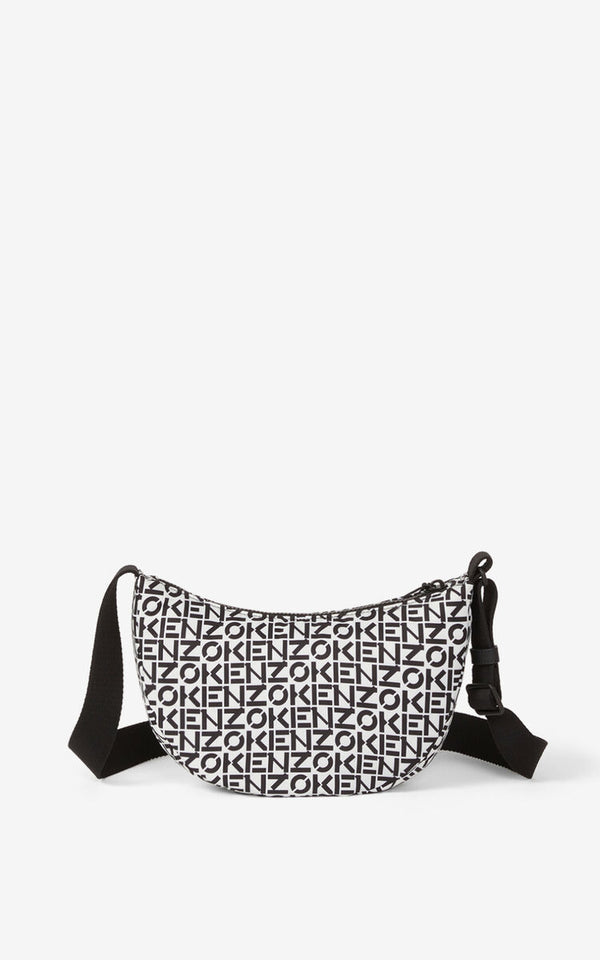 Kenzo (white/black kenzo repeated shoulder bag)