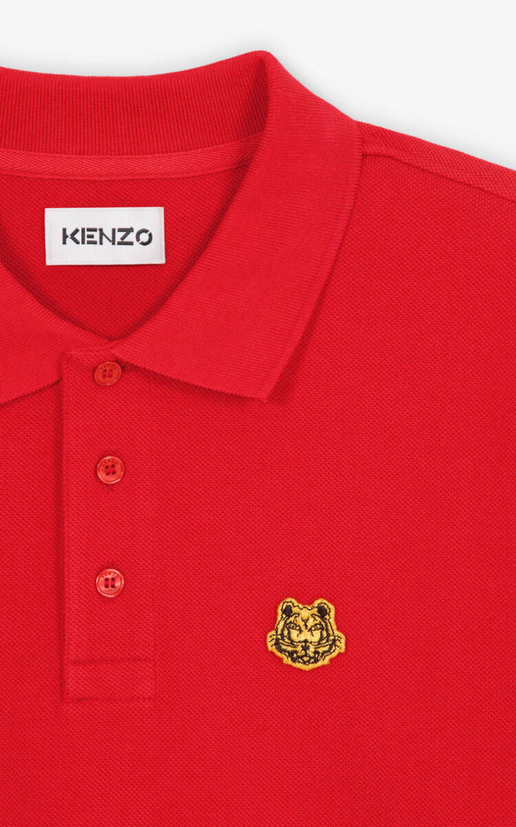 Kenzo Tiger Capsule Polo Shirt Red
