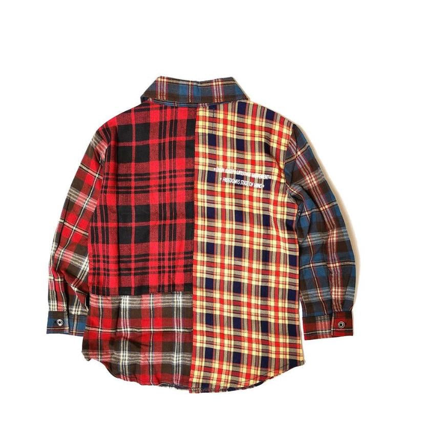 Kleep Kids Long Sleeve Button-Down Shirt Red