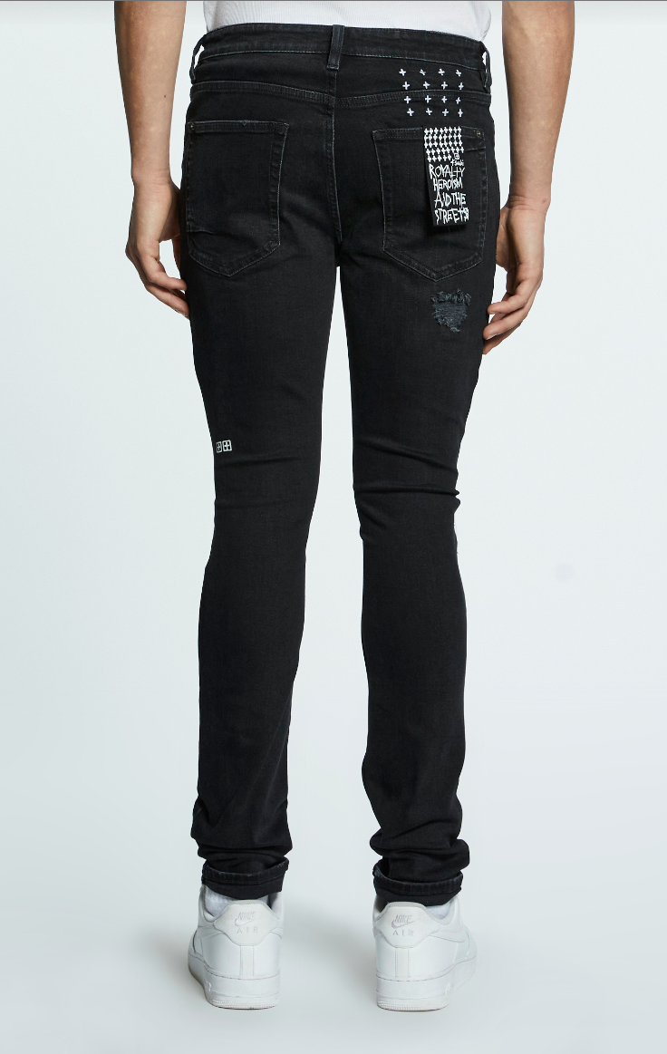 Ksubi (black winkle loaded jean)