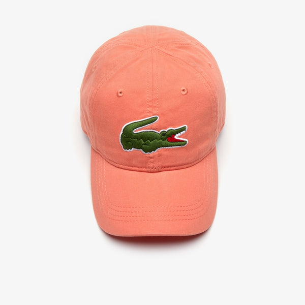 Lacoste men's big croc gabardine cap (pink RK4711 51 5MM)