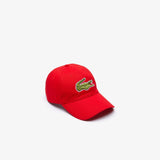 Lacoste men’s big croc gabardine cap (Red-240)