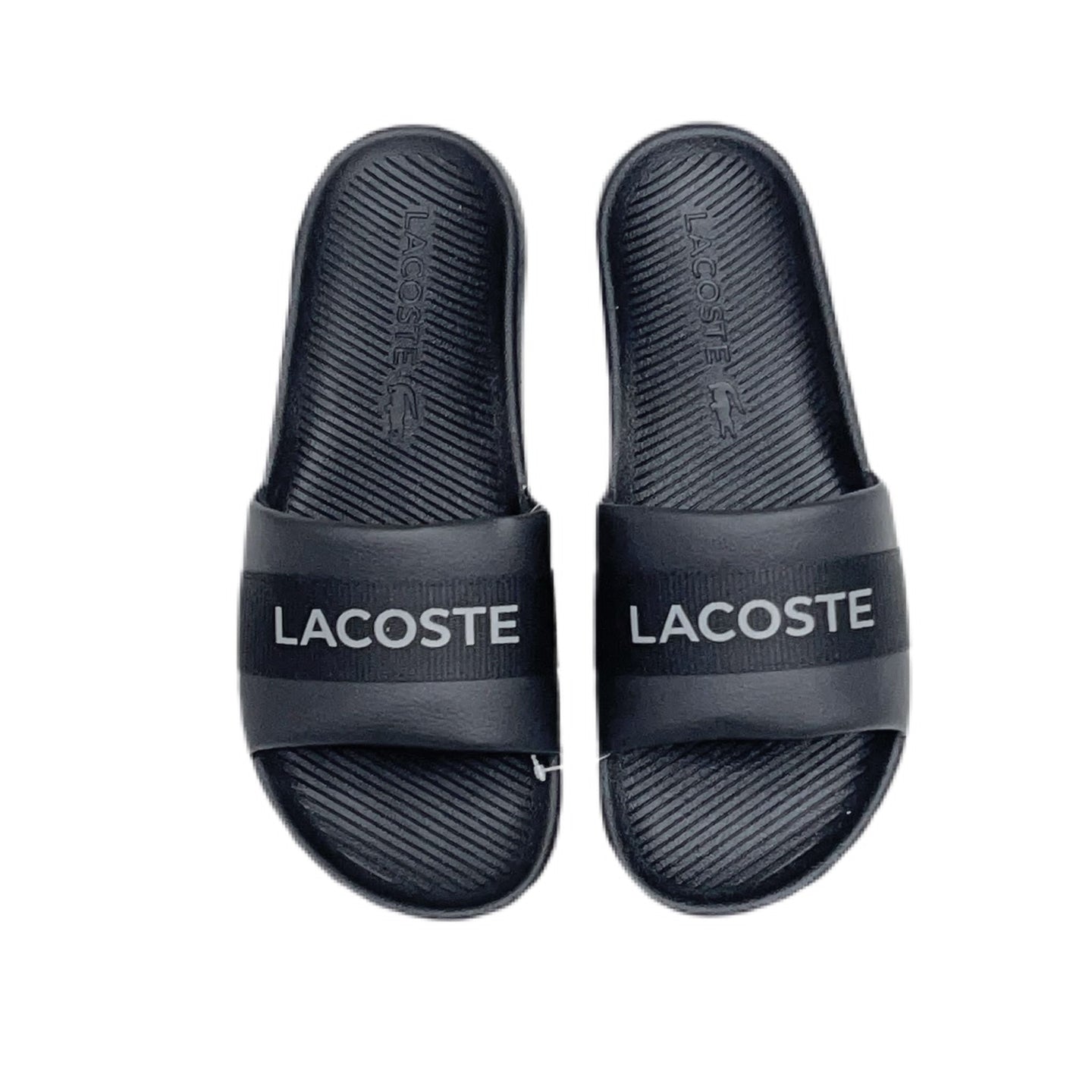 Lacoste Men's Croco Logo Slides Black