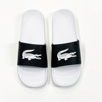 Lacoste (men’s black/white croc slides)
