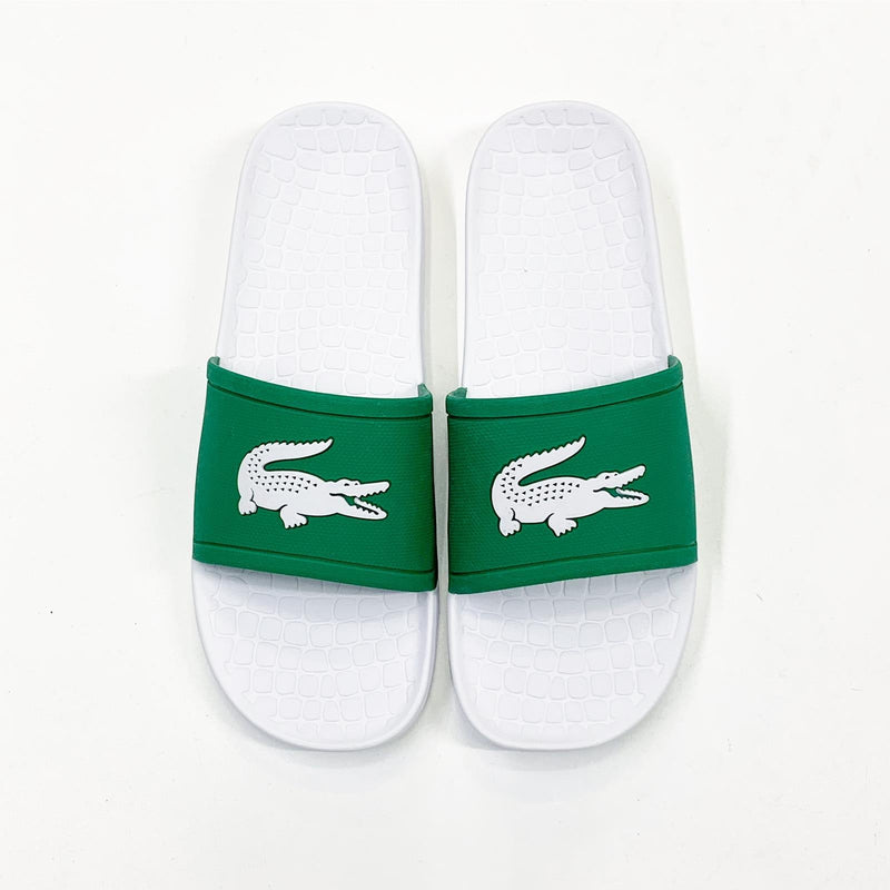 Lacoste (men’s white/green croc slides)