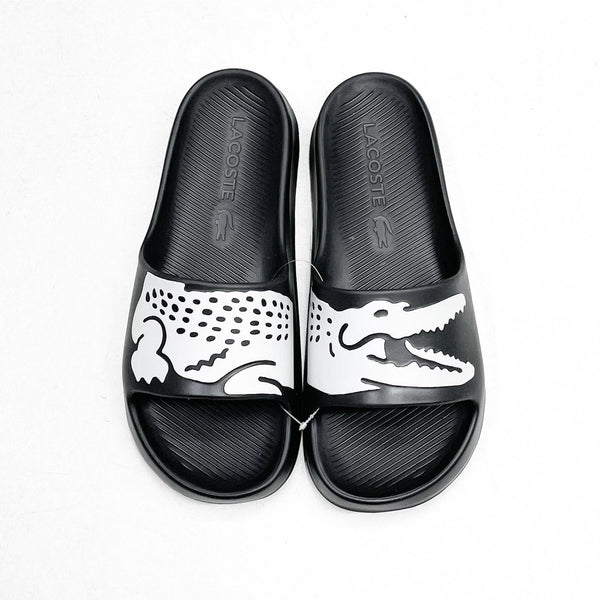 Lacoste (Mens black/white big croc slide)