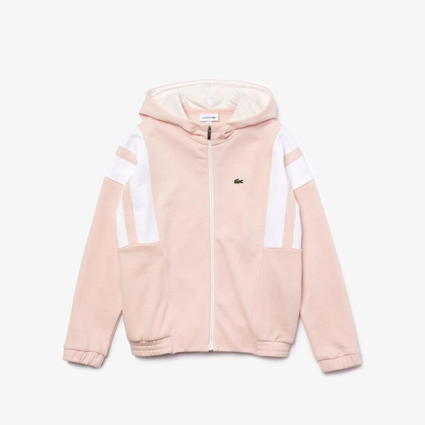 Lacoste (kids pink vintage Style Hooded Zip hoodie )