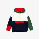 Lacoste (kids colorblock cotton fleece hoodie)