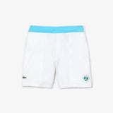 Lacoste Kids’ White Tennis Shorts Sky Blue Waistband