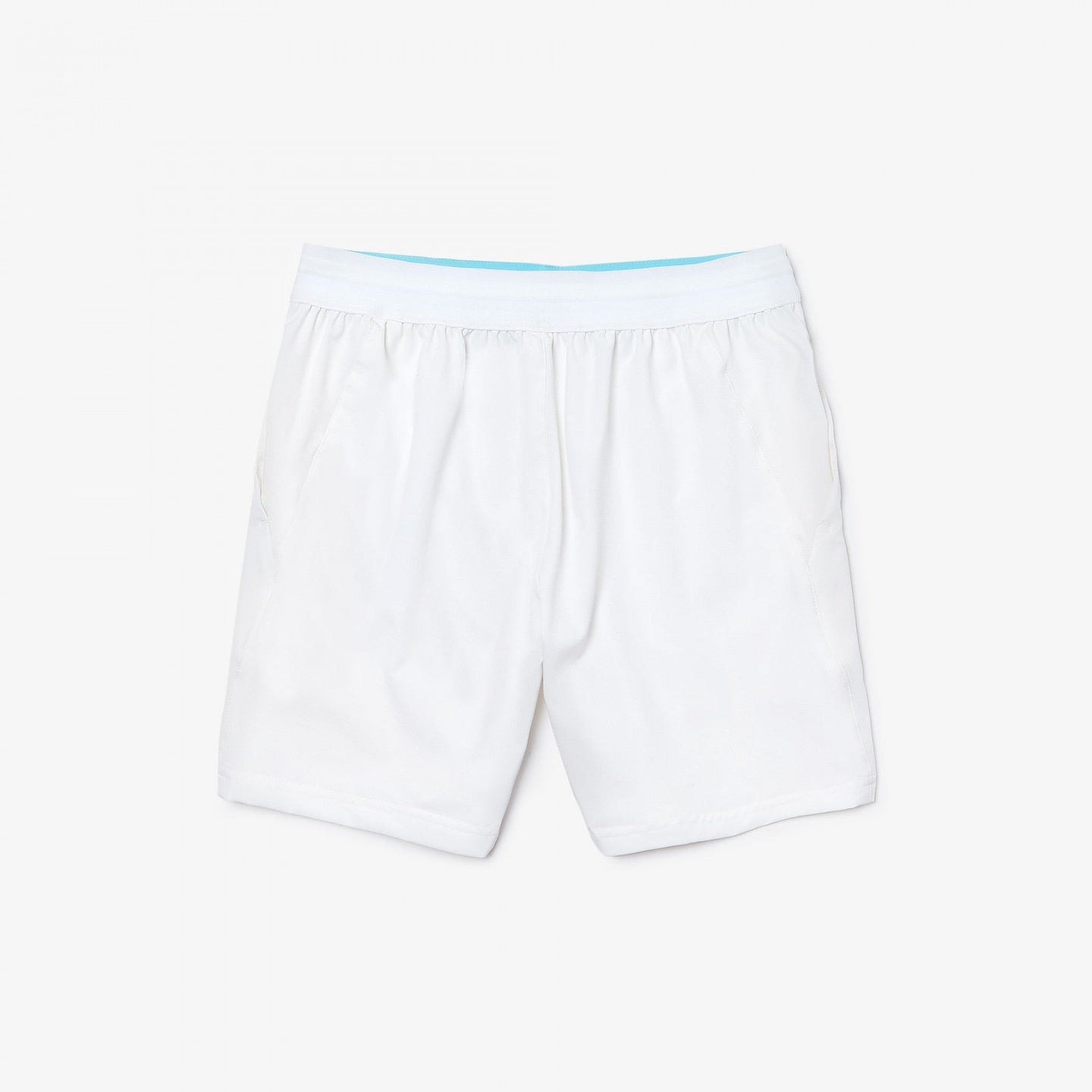 Lacoste Kids’ White Tennis Shorts Sky Blue Waistband