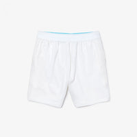 Lacoste Kids’ White Tennis Shorts Sky Blue Waistband