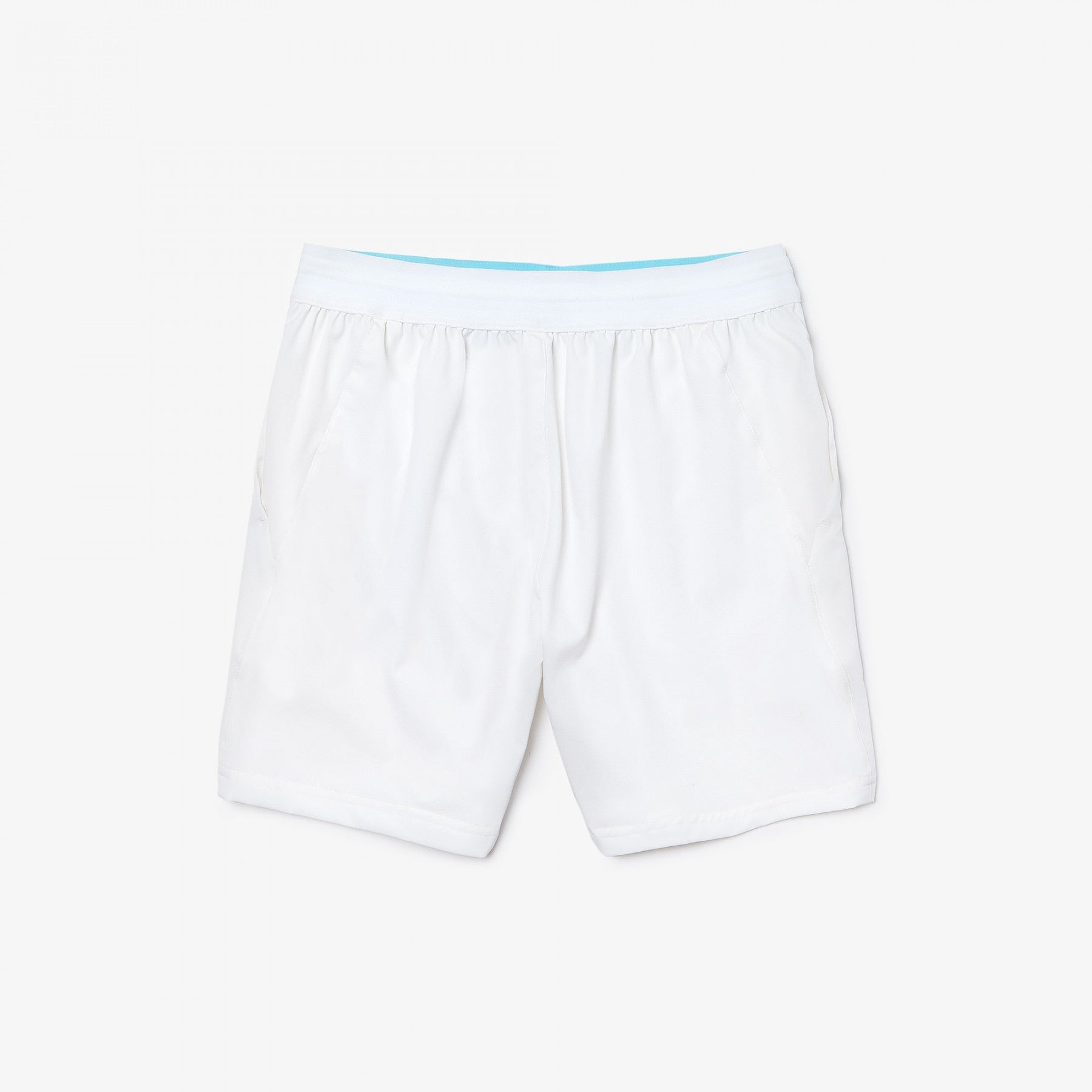 Lacoste Kids’ White Tennis Shorts Sky Blue Waistband