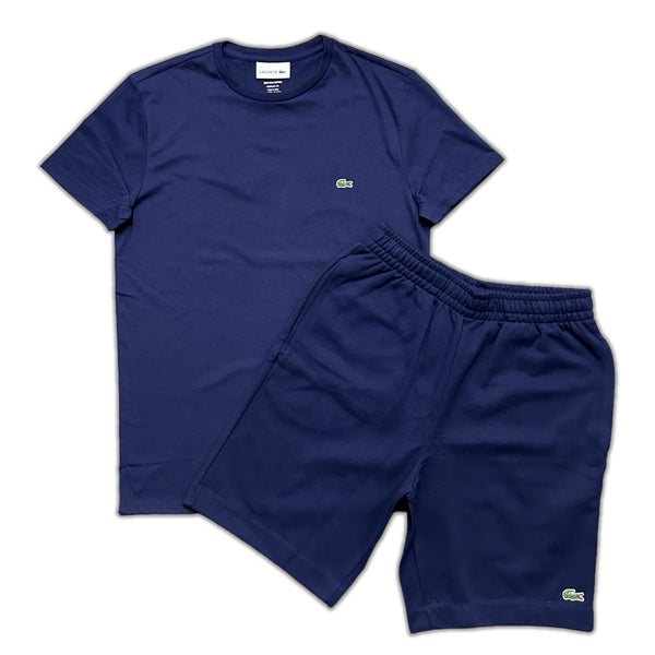 Lacoste (men's navy organic cotton short set)