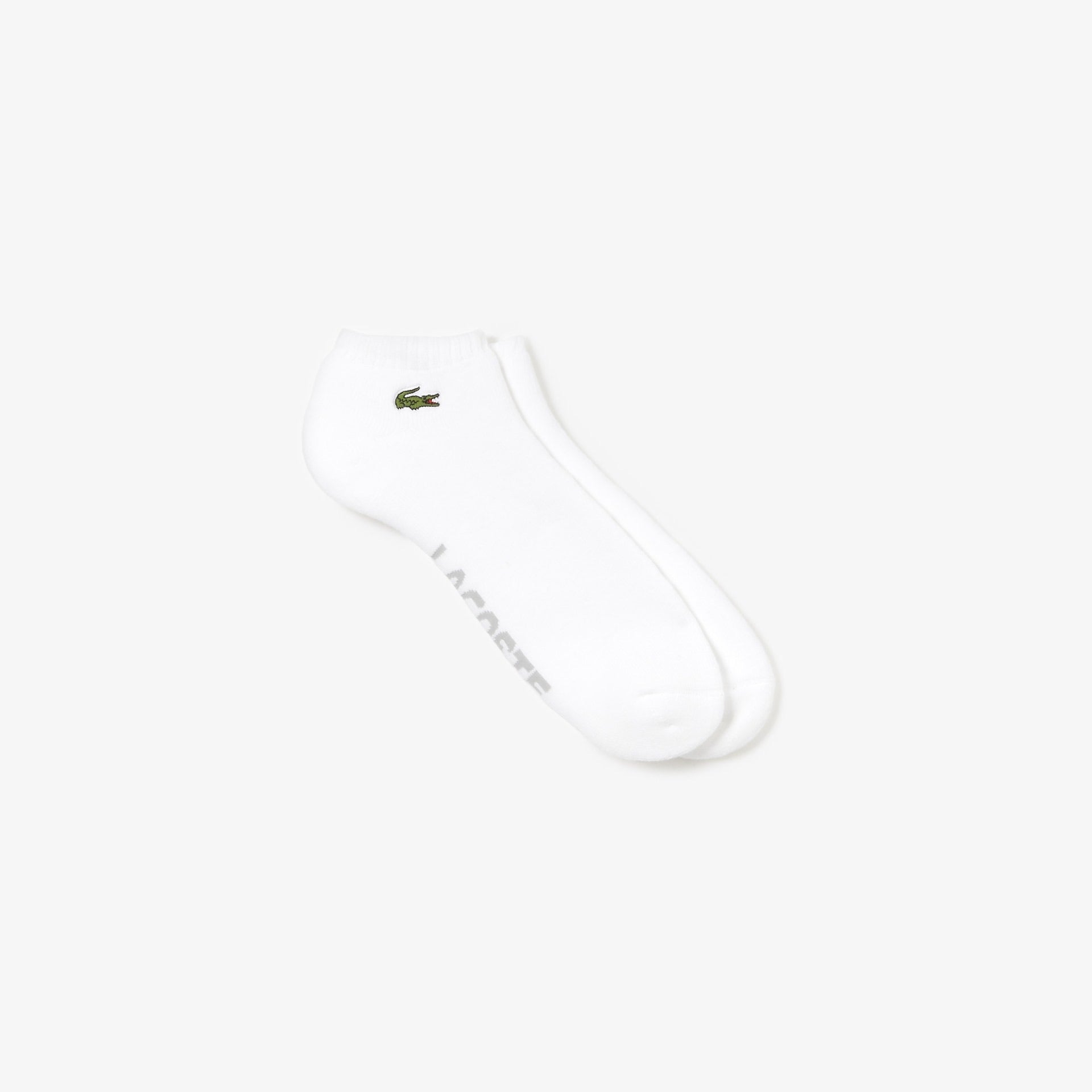 Lacoste Men's Sport Low Cut Socks – White/Gray