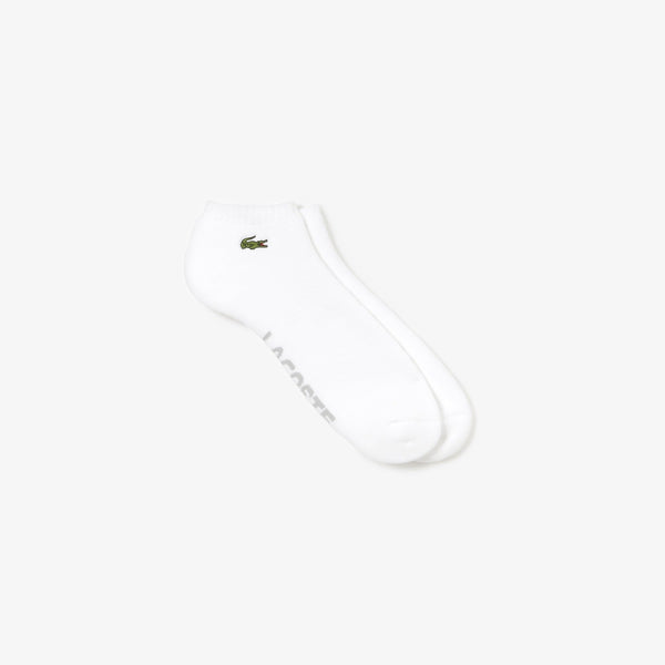 LACOSTE (Men's white/gray Sport Low Cut Socks)