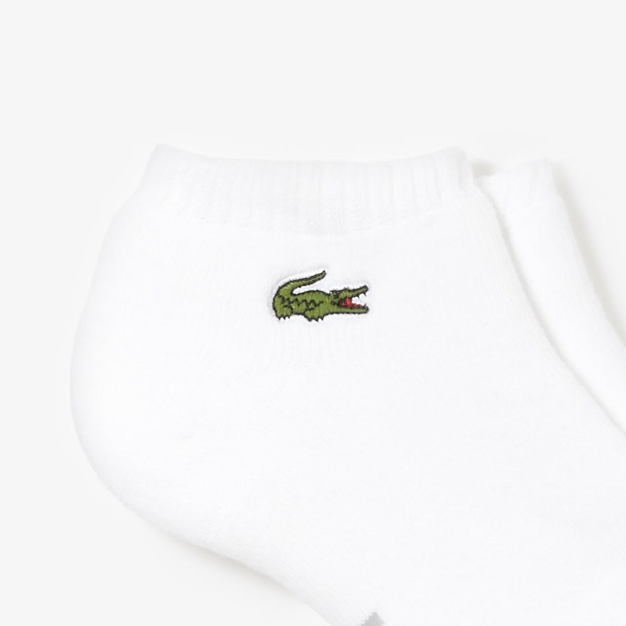 Lacoste Men's Sport Low Cut Socks – White/Gray