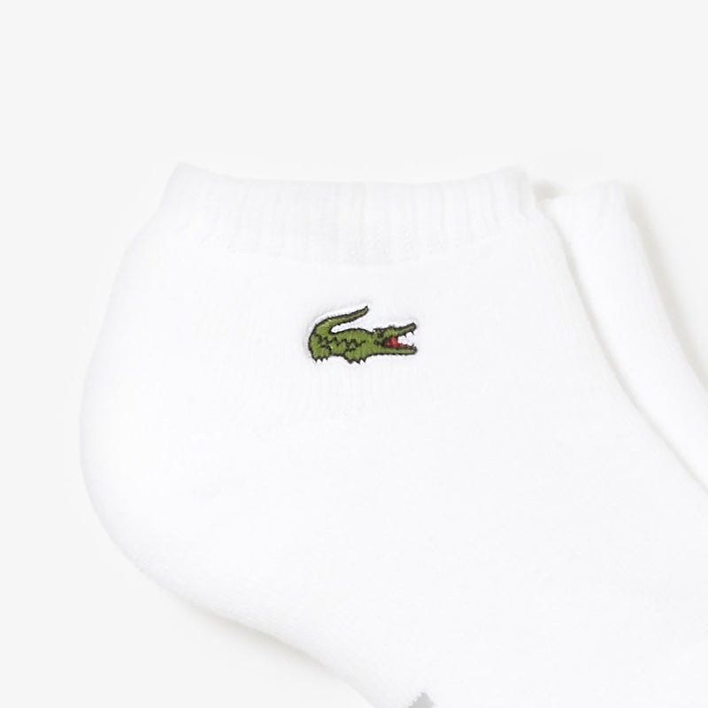 LACOSTE (Men's white/gray Sport Low Cut Socks)