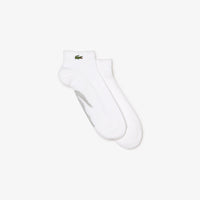 Lacoste Men's Cotton Athletic Low Cut Socks White/Gray