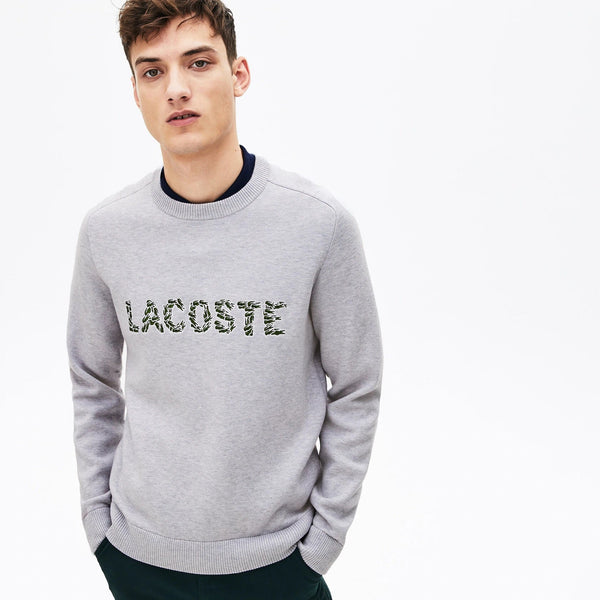 Lacoste (Mens grey croc crewneck sweater)