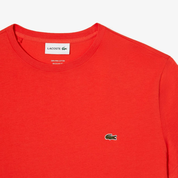 Lacoste (Men's Crew Neck Pima Cotton Jersey orange T-Shirt)