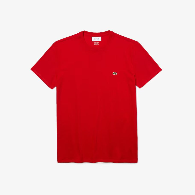 Lacoste (Men's CrewNeck Pima Cotton Jersey red t-Shirt)