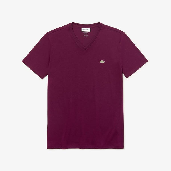 Lacoste men's v-neck Borde aux pima cotton t-shirt