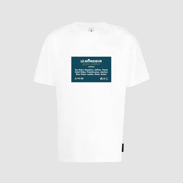 Le monsieur (white blue leather t-shirt)