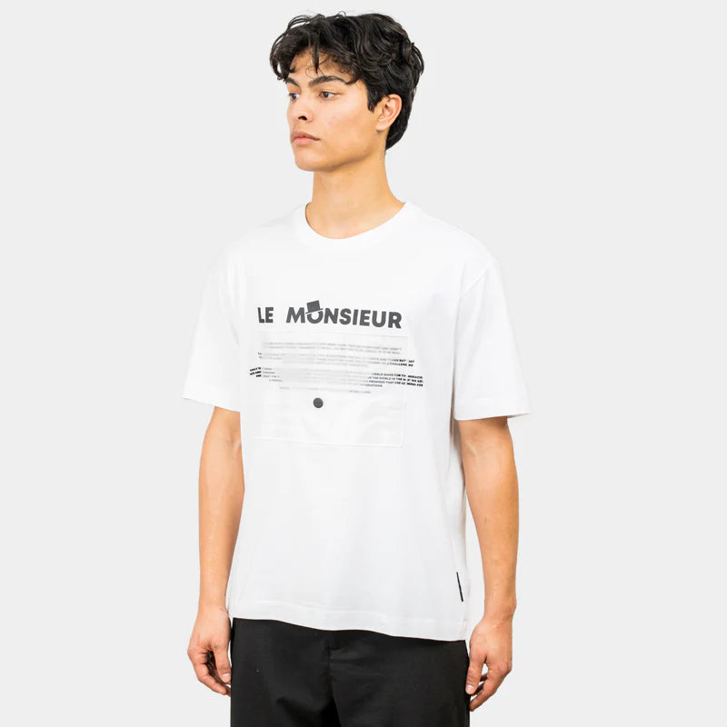 Le Monsieur (White Letter T-Shirt)