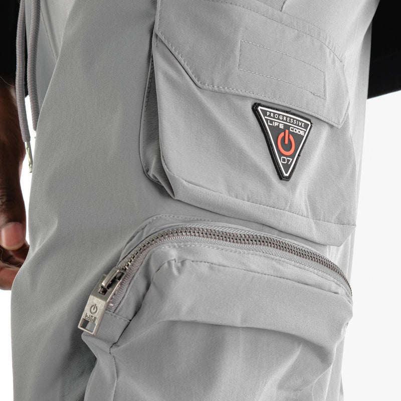 Life code (Grey nylon shorts cargo pocket)