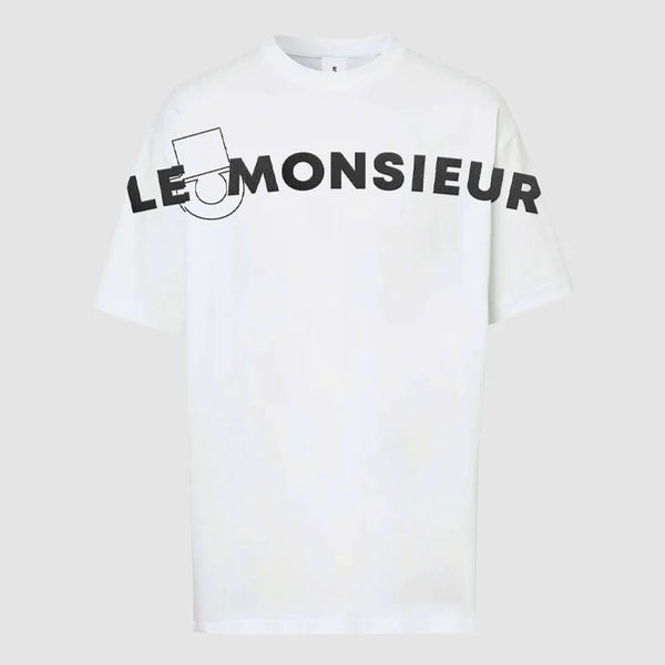 Le Monsieur (White Sleeve To Sleeve T-Shirt)