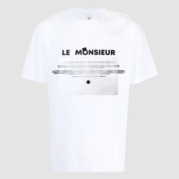 Le Monsieur (White Letter T-Shirt)