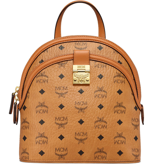 MCM (cognac big Visetos Canvas Convertible Backpack)