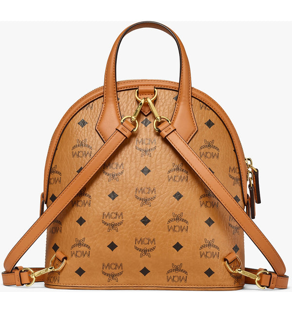 MCM (cognac big Visetos Canvas Convertible Backpack)