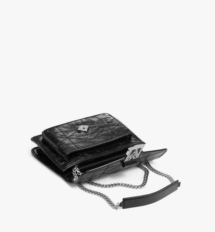 Mcm (black big Quilted Shoulder Bag in Crushed Leather)