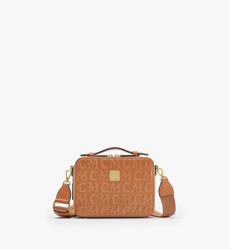 Mcm (small cognac Klassik Crossbody in MCM Monogram Leather)