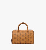MCM (cognac small  Essential Boston Bag in Visetos Original)