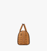 MCM (cognac small  Essential Boston Bag in Visetos Original)