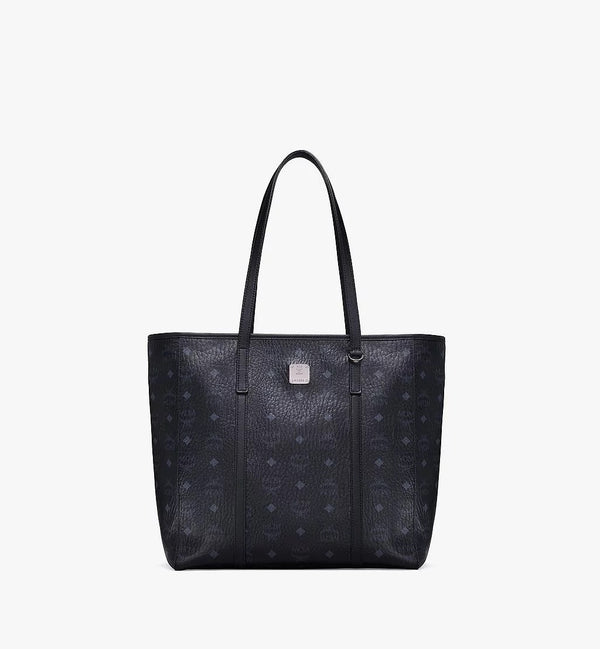 MCM (Black medium zipper Toni Shopper in Visetos bag)