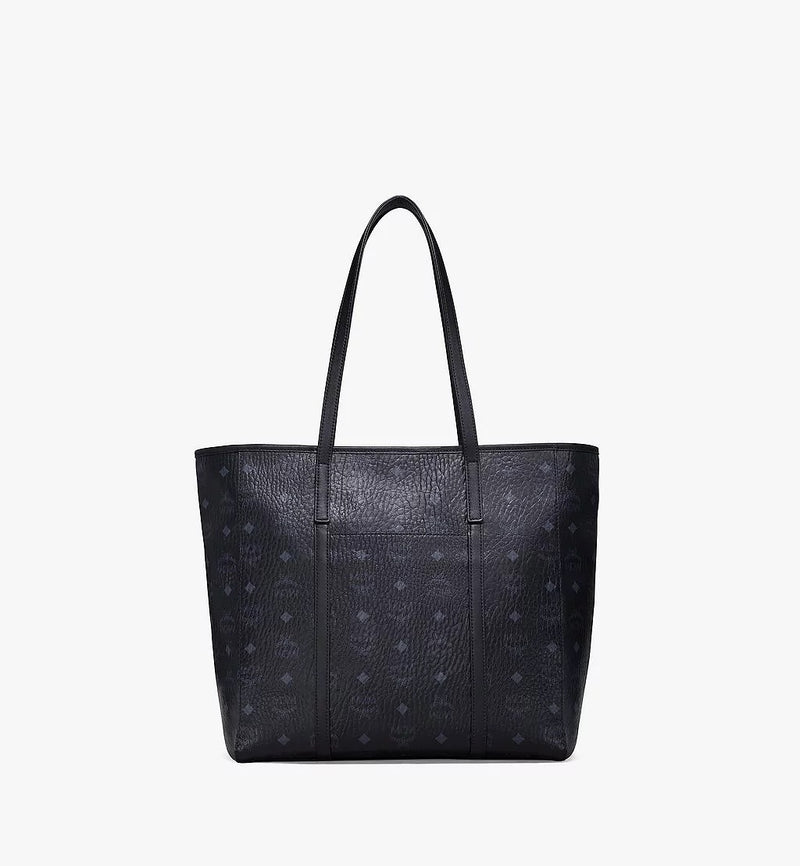 MCM (Black medium zipper Toni Shopper in Visetos bag)