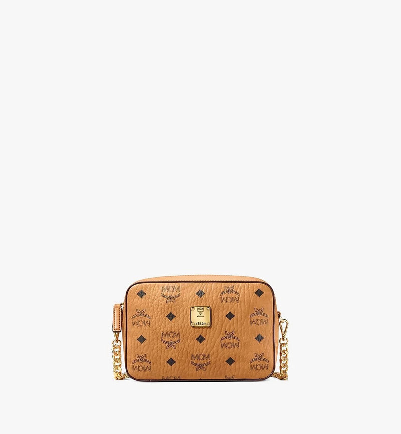 MCM (cognac camera bag in Visetos Original Crossbody Bag)