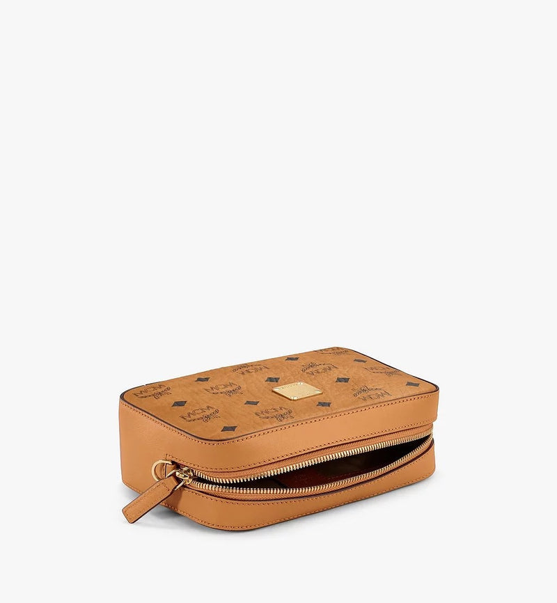 MCM (cognac camera bag in Visetos Original Crossbody Bag)