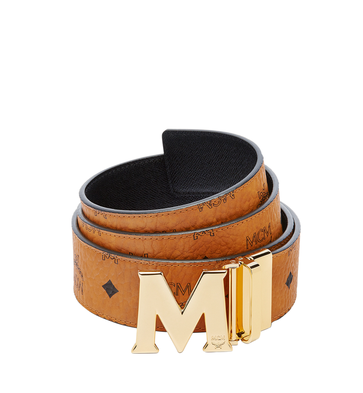 MCM (cognac Claus M Reversible Belt 1.75" in Visetos)