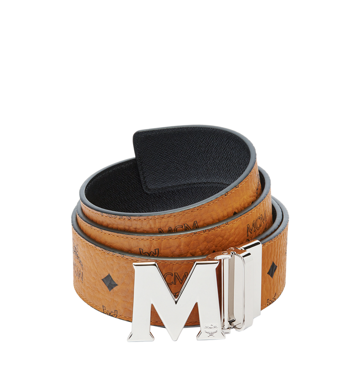 MCM (cognac Claus M Reversible Belt 1.75" in Visetos)