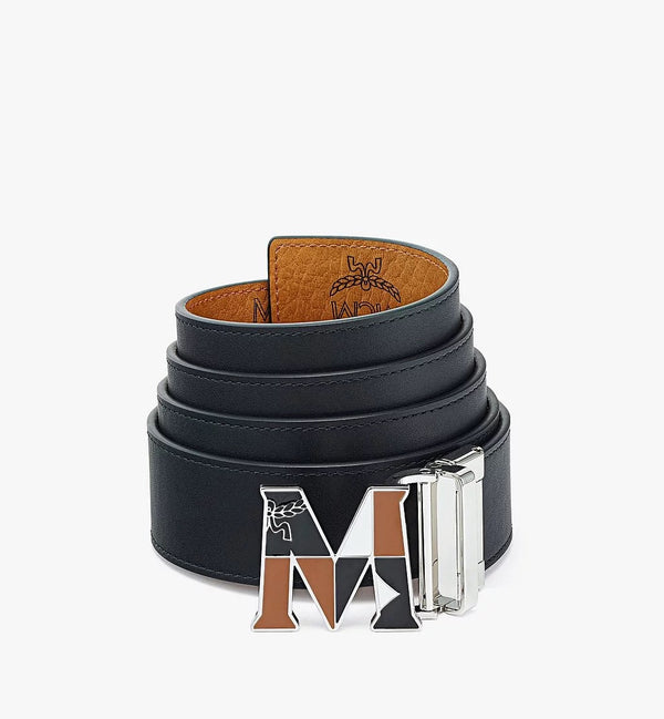 Mcm (cognac Claus Weaving M Reversible Belt 1.5” in Visetos)