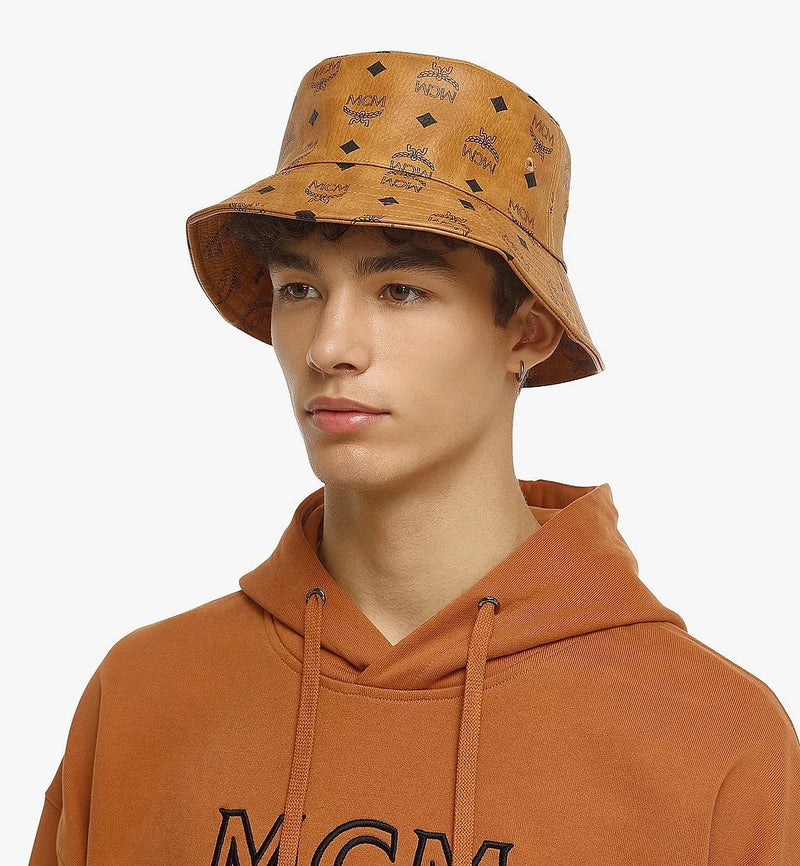 Mcm (cognac Bucket Hat in Visetos)