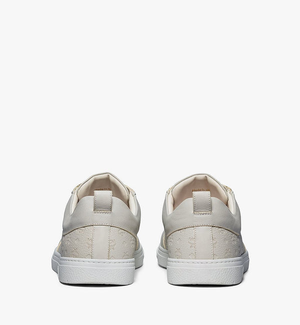 Mcm (Men’s grey Sustainable Terrain Lo Sneakers in Monogram Leather)