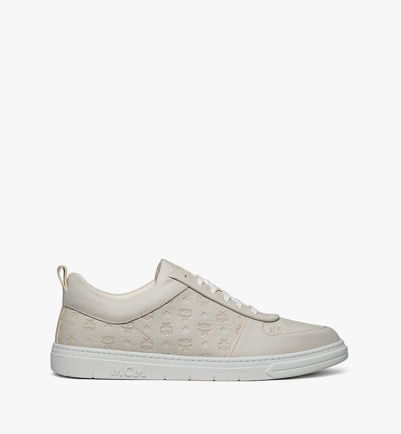 Mcm (Men’s grey Sustainable Terrain Lo Sneakers in Monogram Leather)