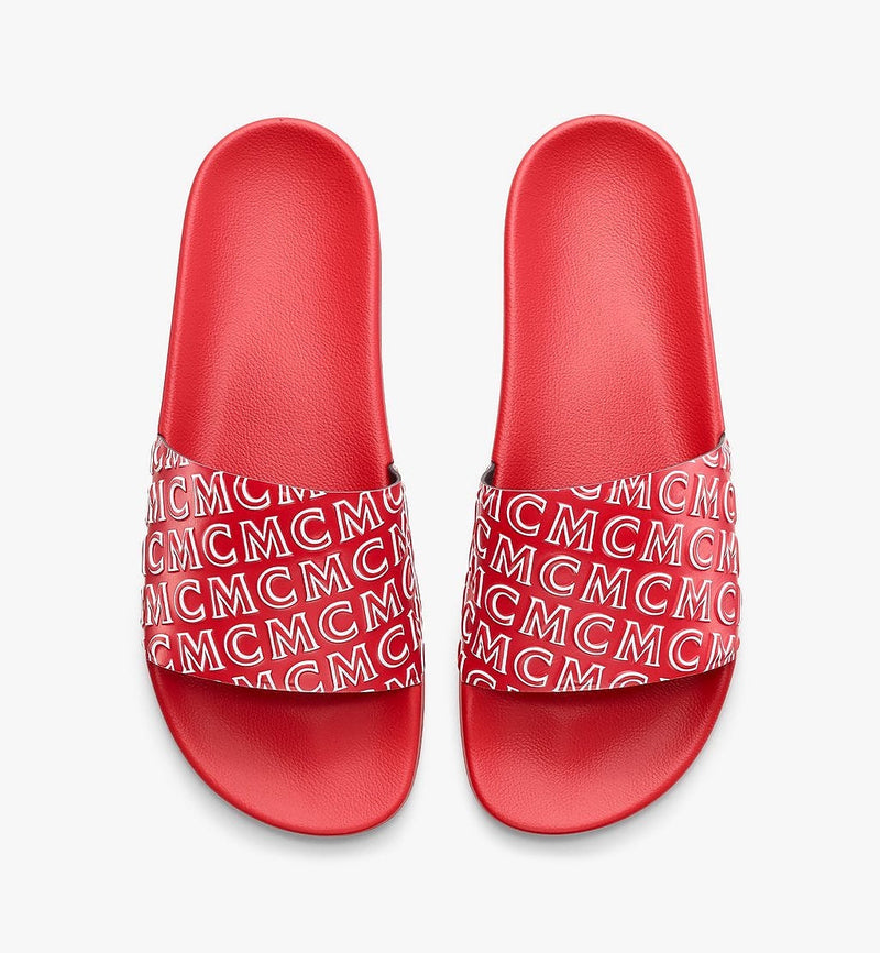 Mcm (Men’s red Diagonal Monogram Rubber Slides)