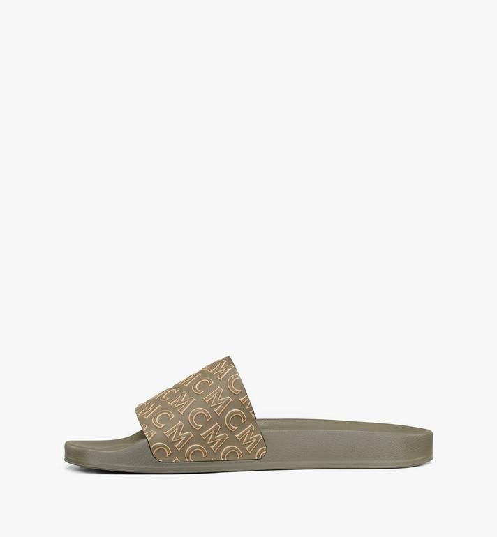 Mcm (men’s green diagonal monogram rubber slides)